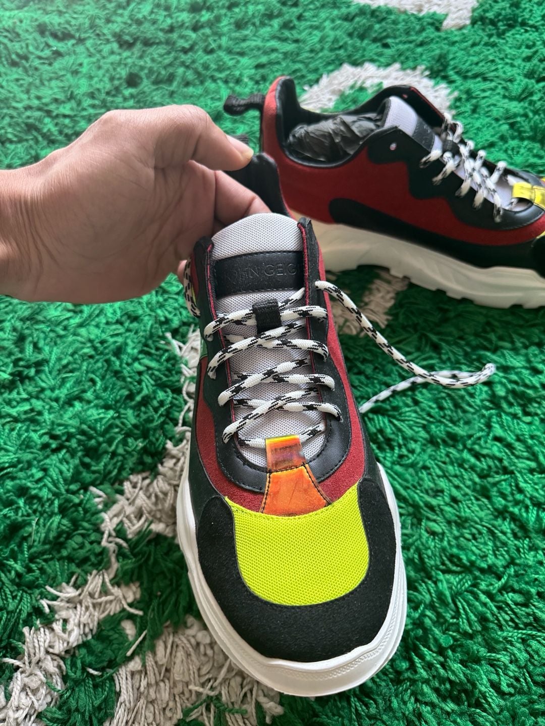 John Geiger 003 Black/Red/Lime Sneakers 3