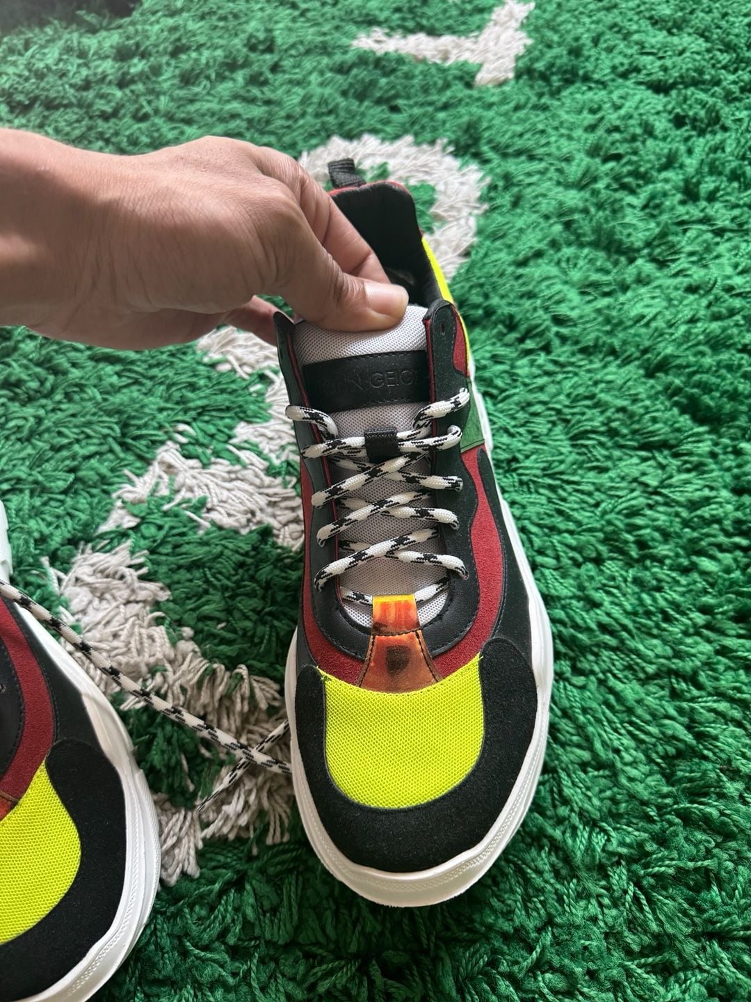 John Geiger 003 Black/Red/Lime Sneakers 5