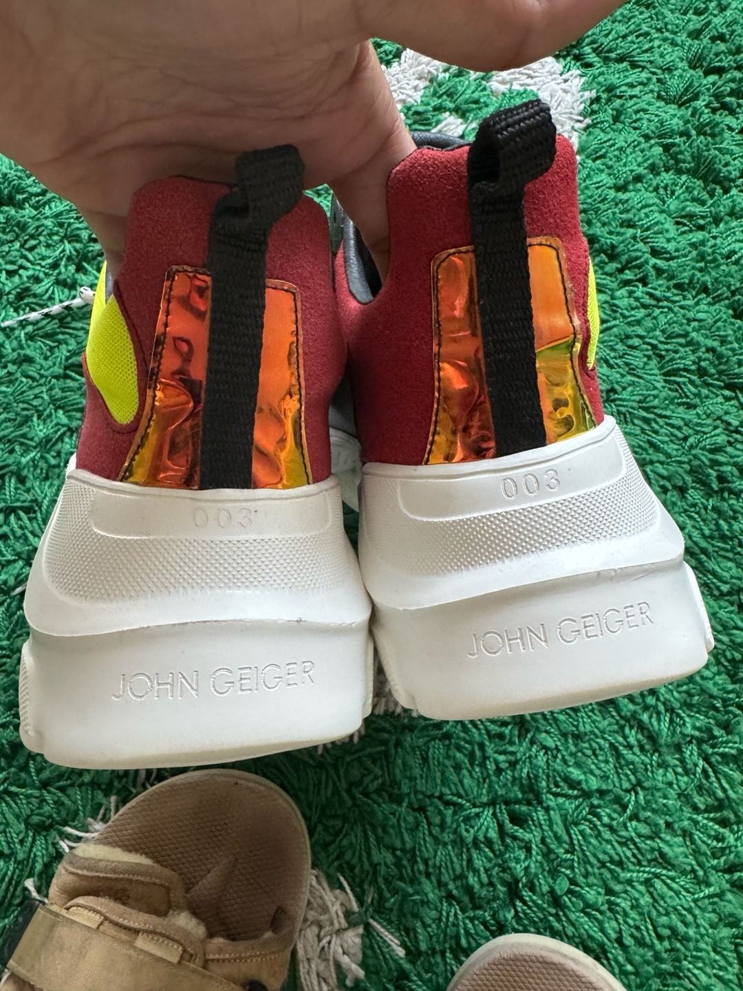 John Geiger 003 Black/Red/Lime Sneakers 8