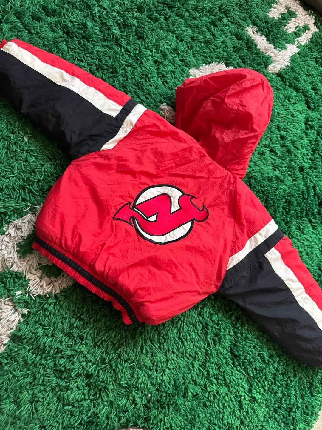 Vintage 90s Winning Goal New Jersey Devils Kids Puffer Jacket Size 4 3