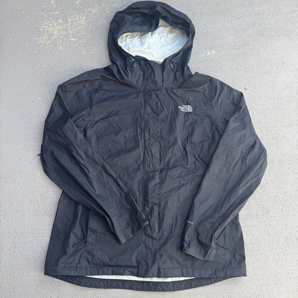 The North Face Women's DryVent Black Rain Jacket Windbreaker Size Large