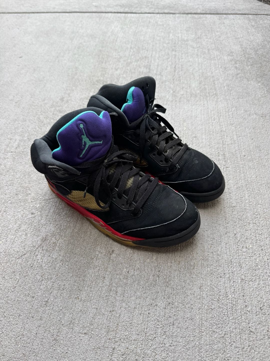 Air Jordan 5 Retro Top 3 Black 2020 Grape Metallic Fire Red (CZ1786-001) 3