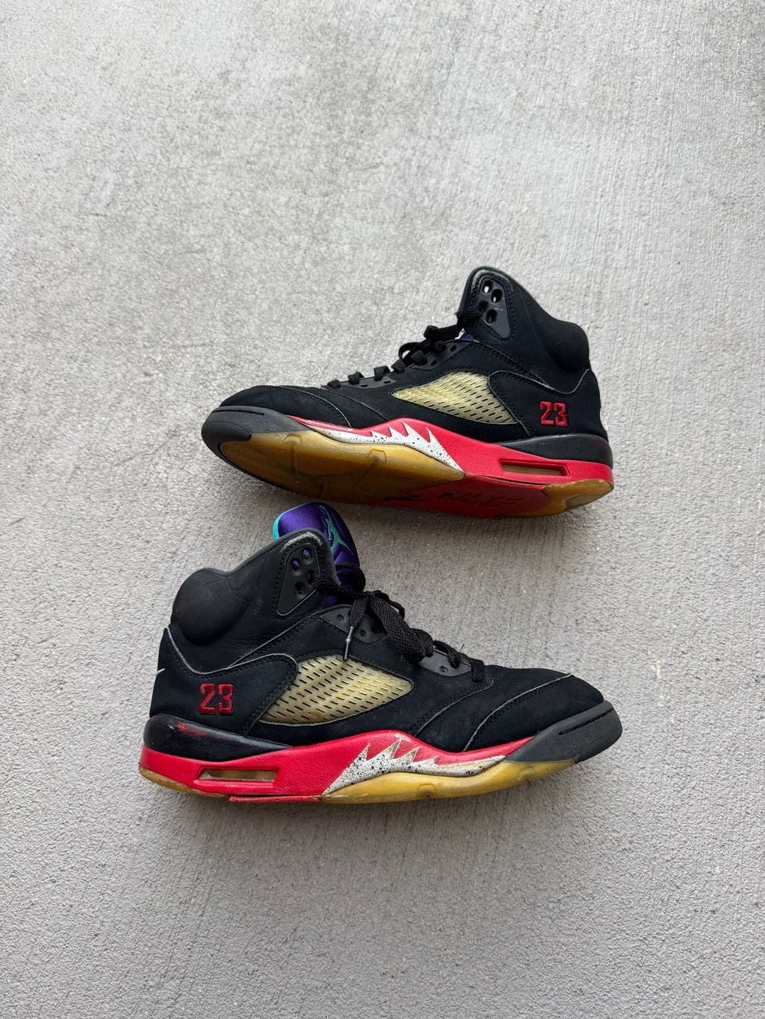 Air Jordan 5 Retro Top 3 Black 2020 Grape Metallic Fire Red (CZ1786-001) 2