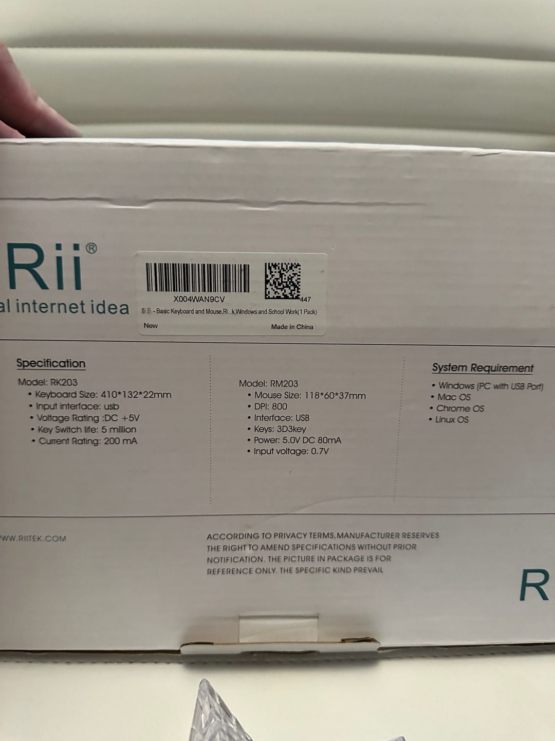 Rii Business Keyboard & Mouse Combo RK203 4