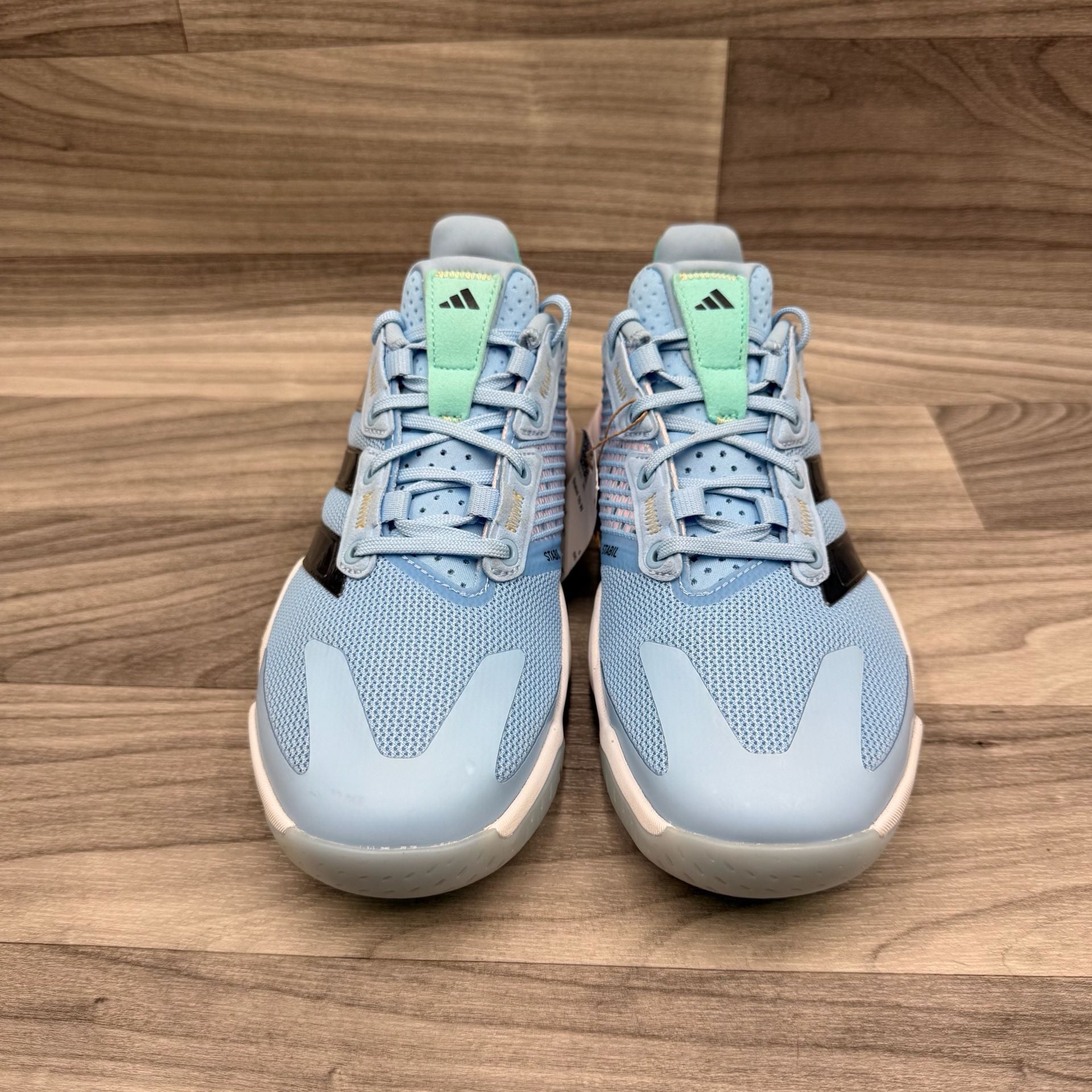 Adidas Stabil 16 Shoes Women, Glow Blue/Shadow Navy/Core Black NWOT 8