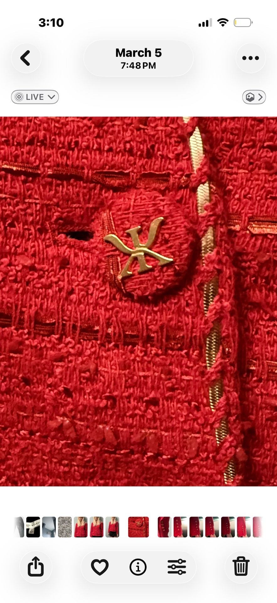 2 Kobi Halperin Clara Red Tweed Cropped Jacket. NWT I XS
NWT MED 12