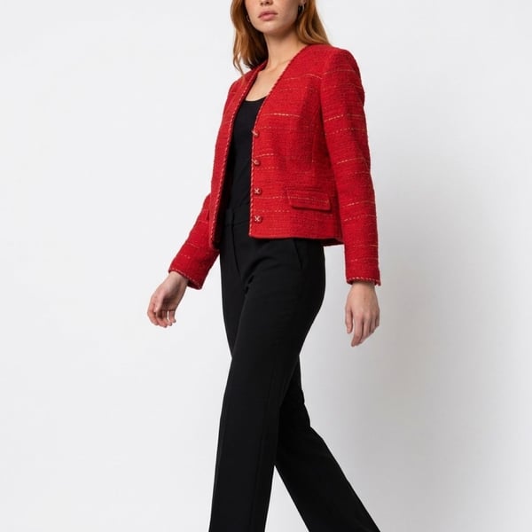 2 Kobi Halperin Clara Red Tweed Cropped Jacket. NWT I XS
NWT MED