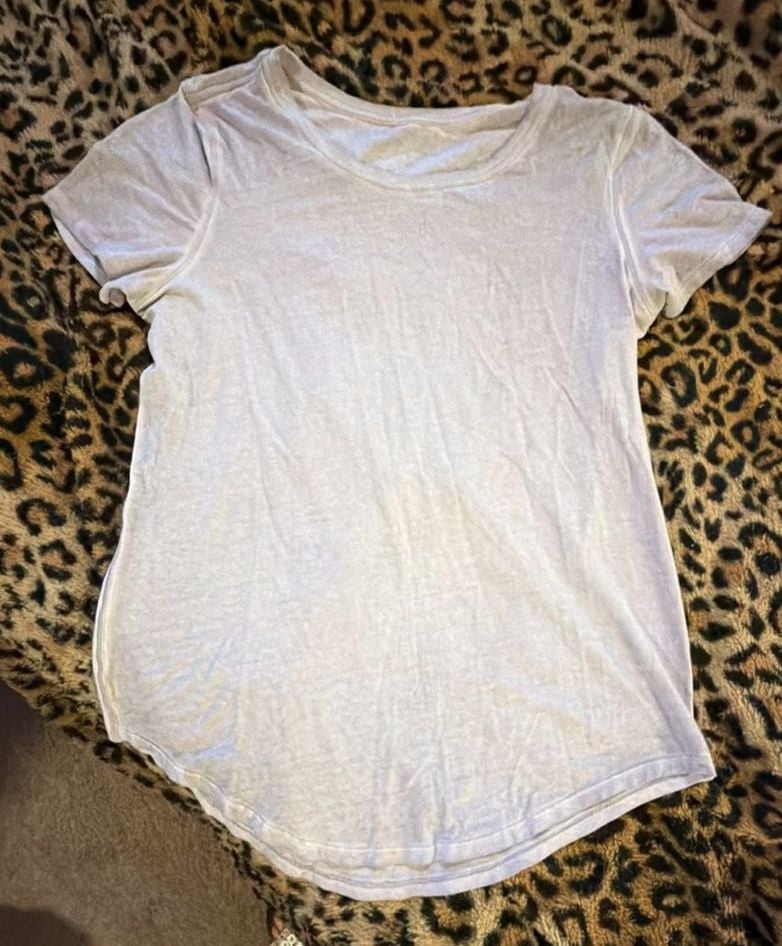 Lululemon White Round Two Tee Short Sleeve Curved Hem T-Shirt 2
