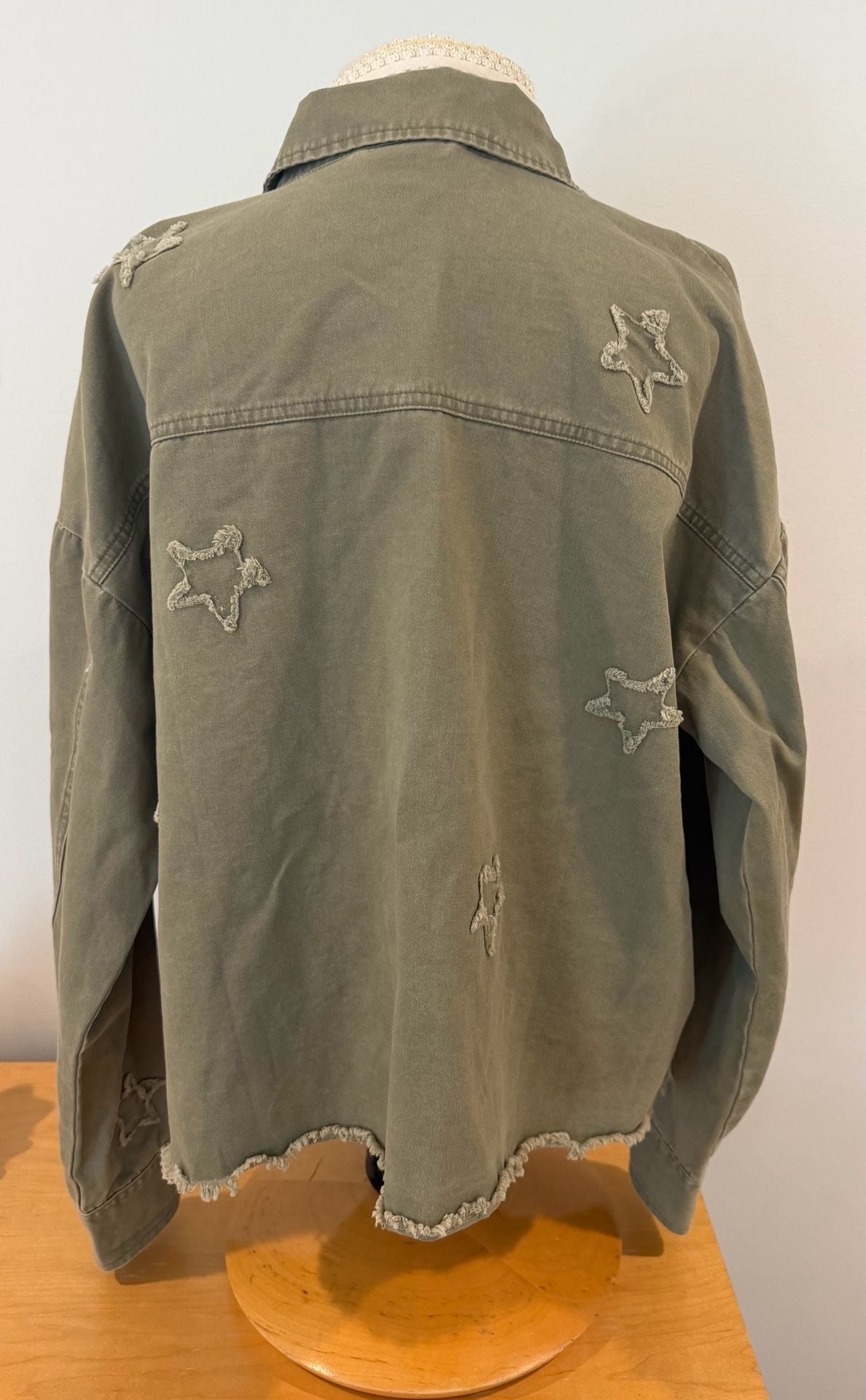 Gen Z Hipster Blokette - By Together - Denim Jacket in Army Green – , CA 3