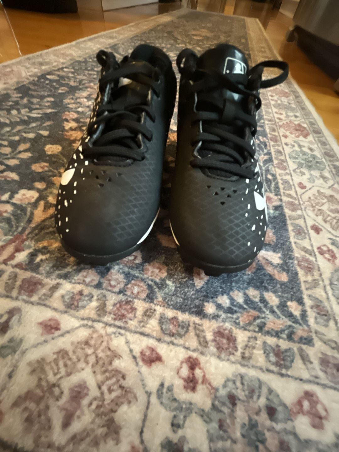 Under Armour Baseball Cleats size 12K black white 3