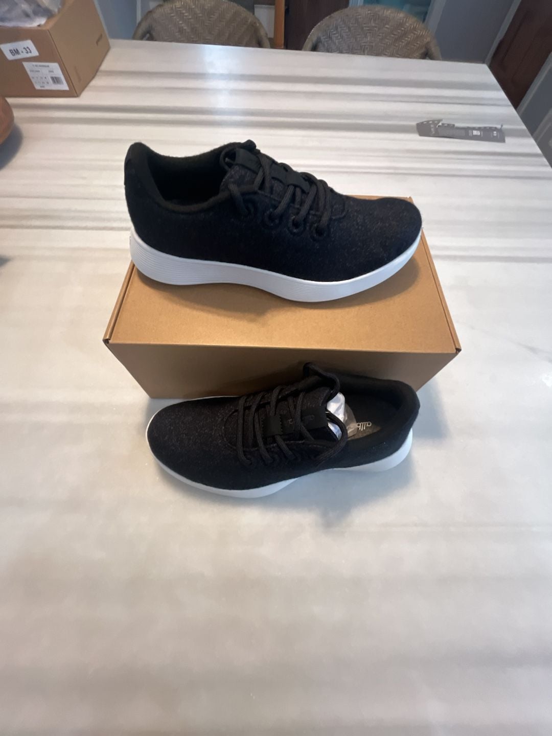 Allbirds Men's Wool Runner Go Black Sneakers with Box 2