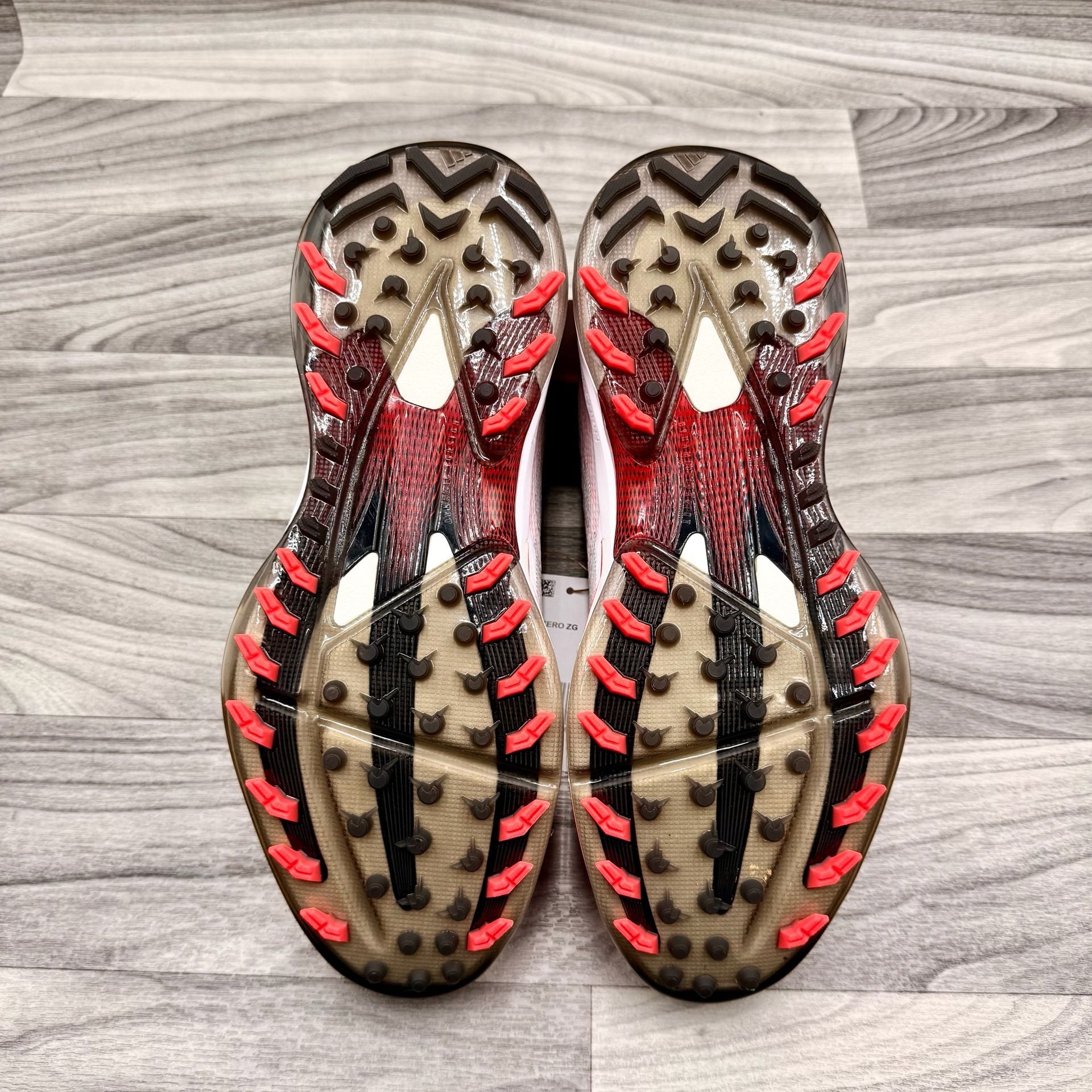 Adidas Adizero ZG Spikeless Golf Shoes White/Red/Black Men’s 9.5 7