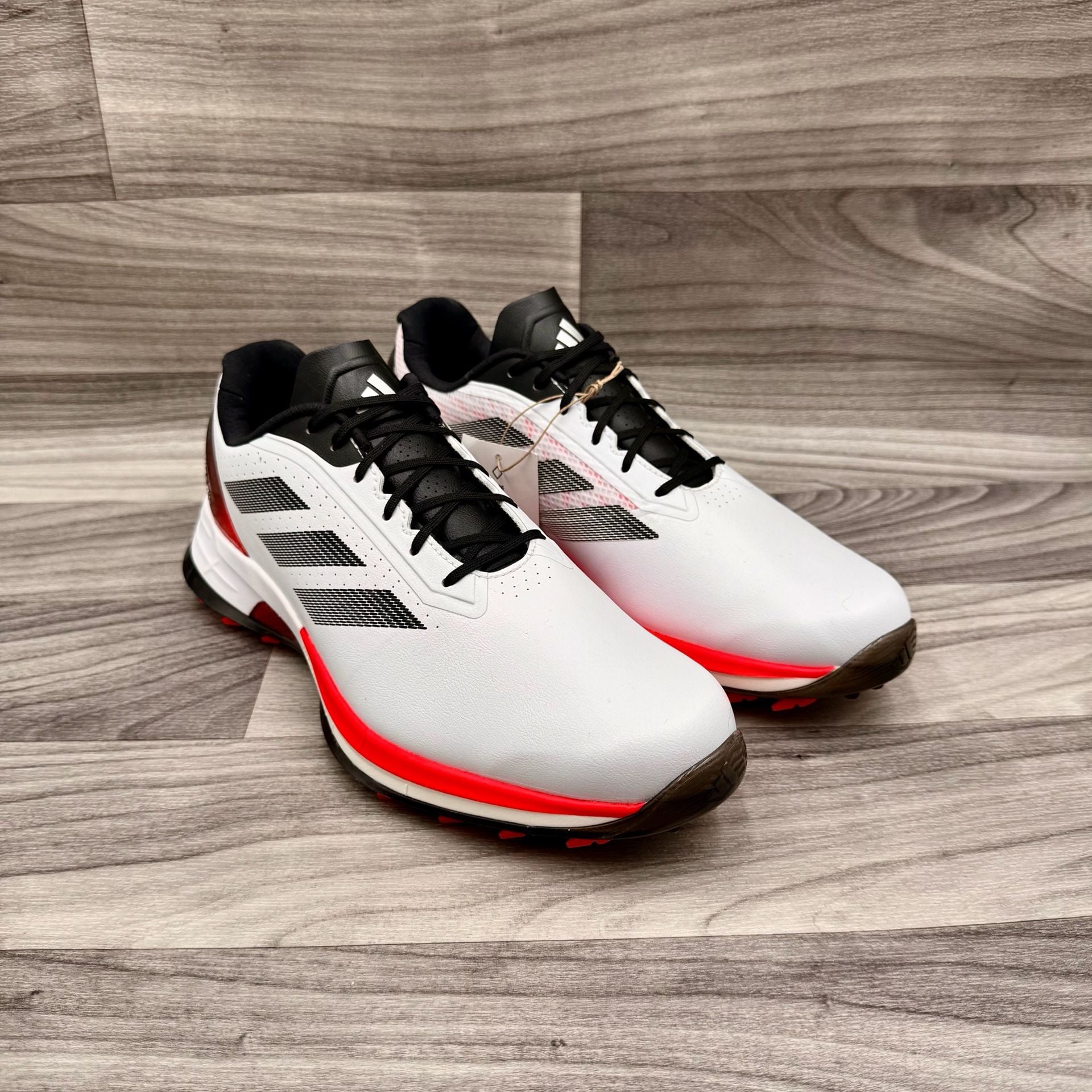 Adidas Adizero ZG Spikeless Golf Shoes White/Red/Black Men’s 9.5 8