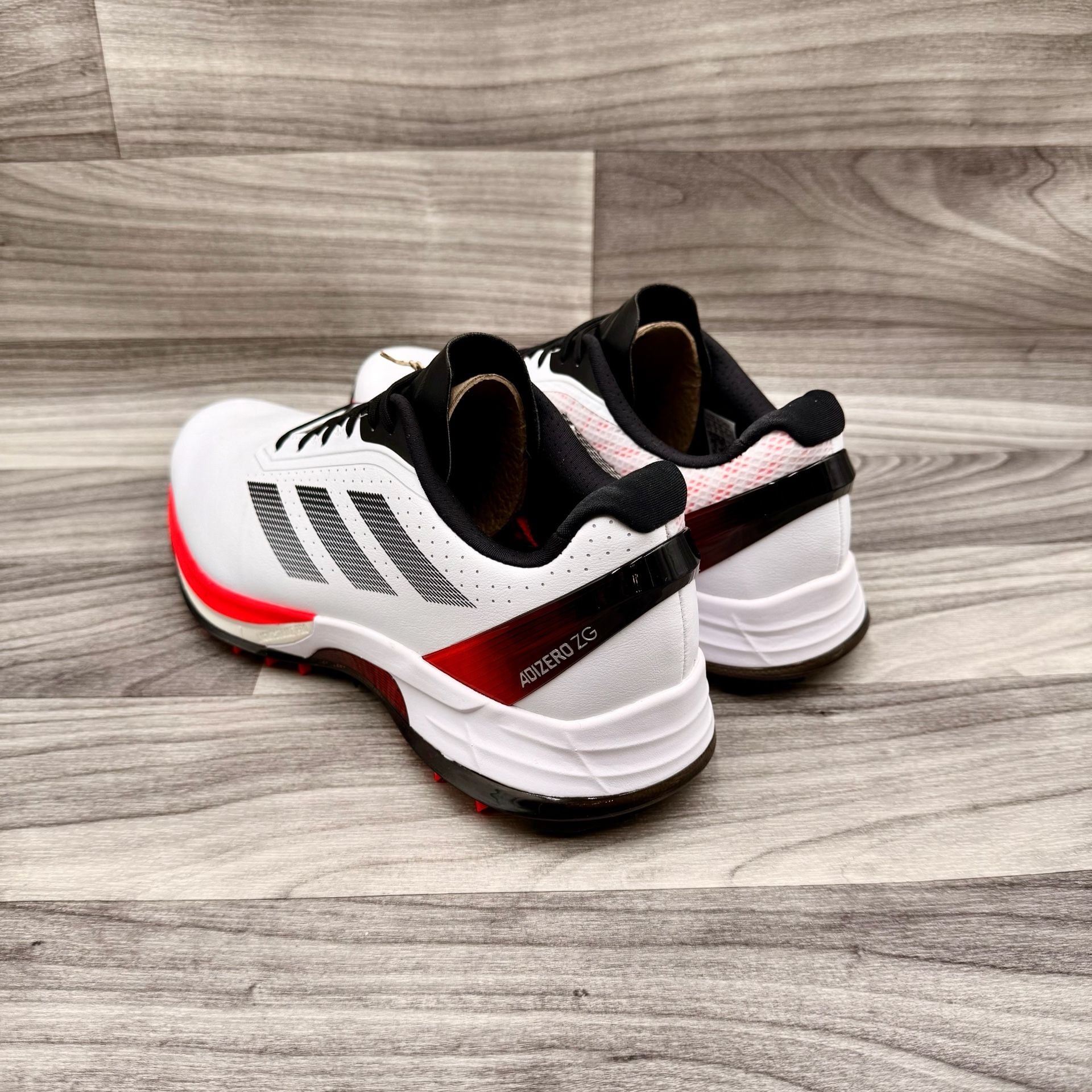 Adidas Adizero ZG Spikeless Golf Shoes White/Red/Black Men’s 9.5 11