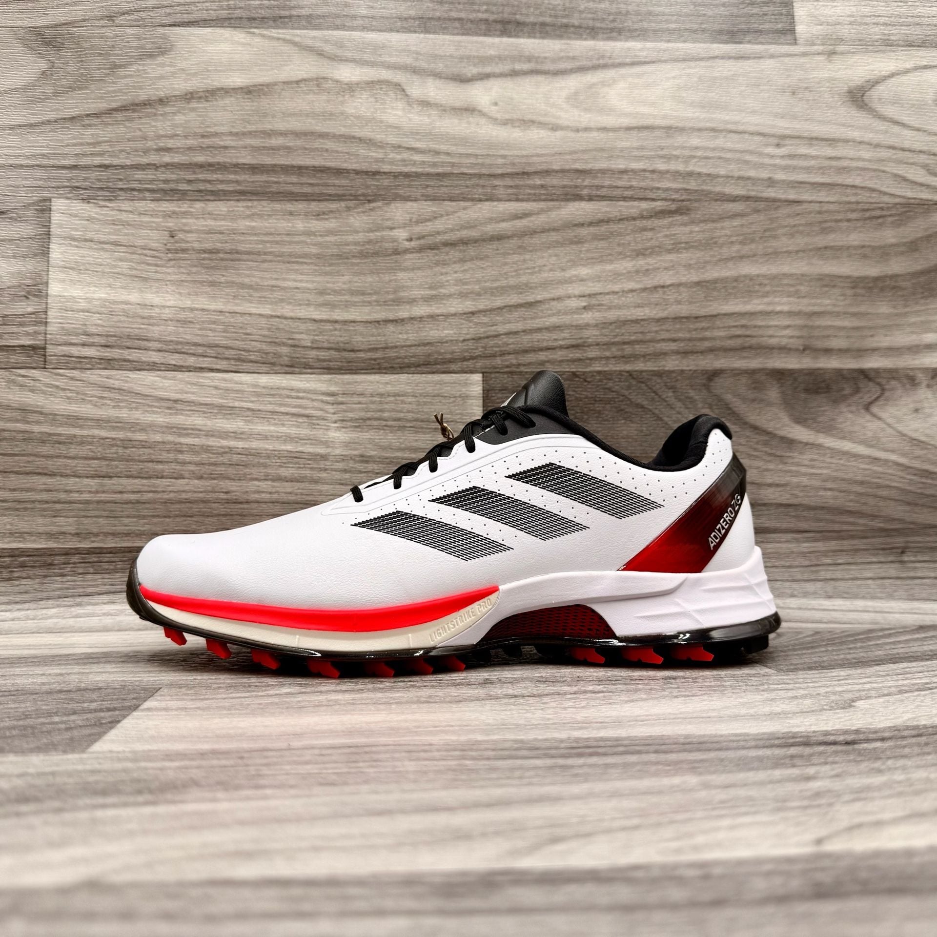 Adidas Adizero ZG Spikeless Golf Shoes White/Red/Black Men’s 9.5 12