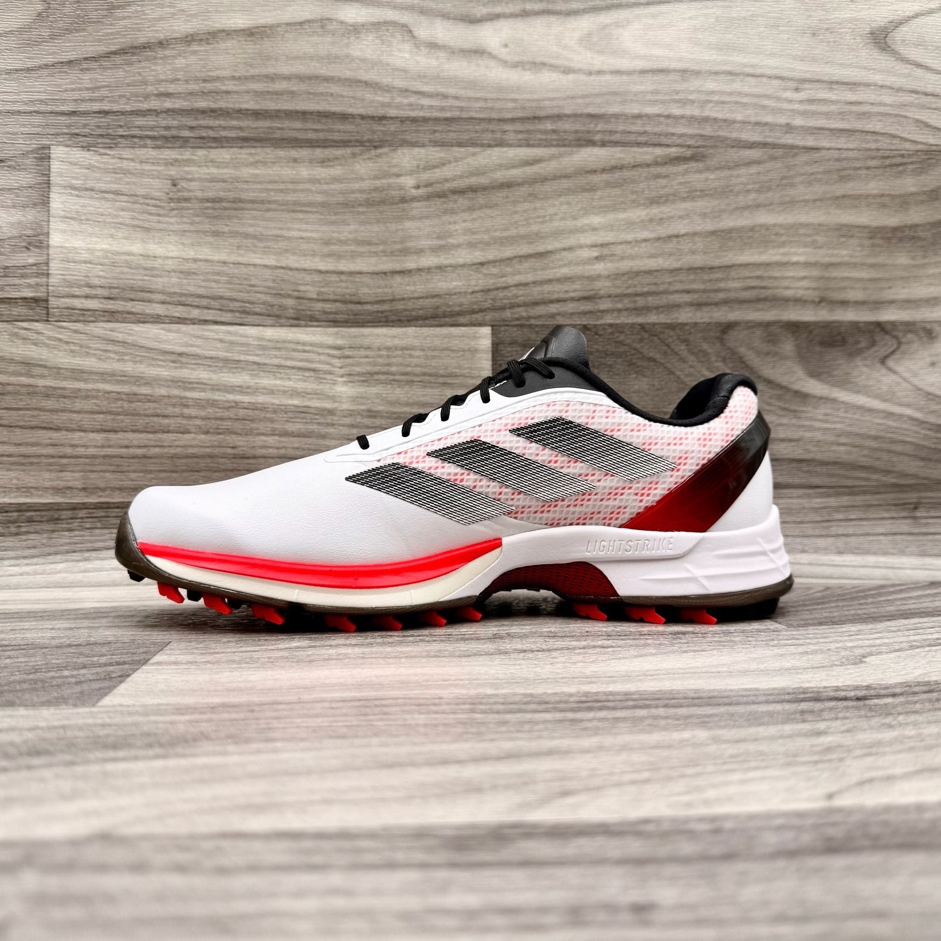 Adidas Adizero ZG Spikeless Golf Shoes White/Red/Black Men’s 9.5 15