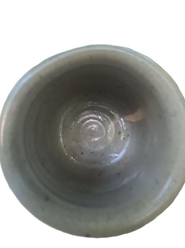 Hand Thrown Stoneware Ceramic Mug with Brown and Blue Glaze, Signed 5