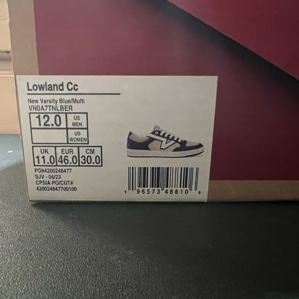 Vans Lowland CC New Varsity Blue Multi Size 12 VN0A7TNLBER