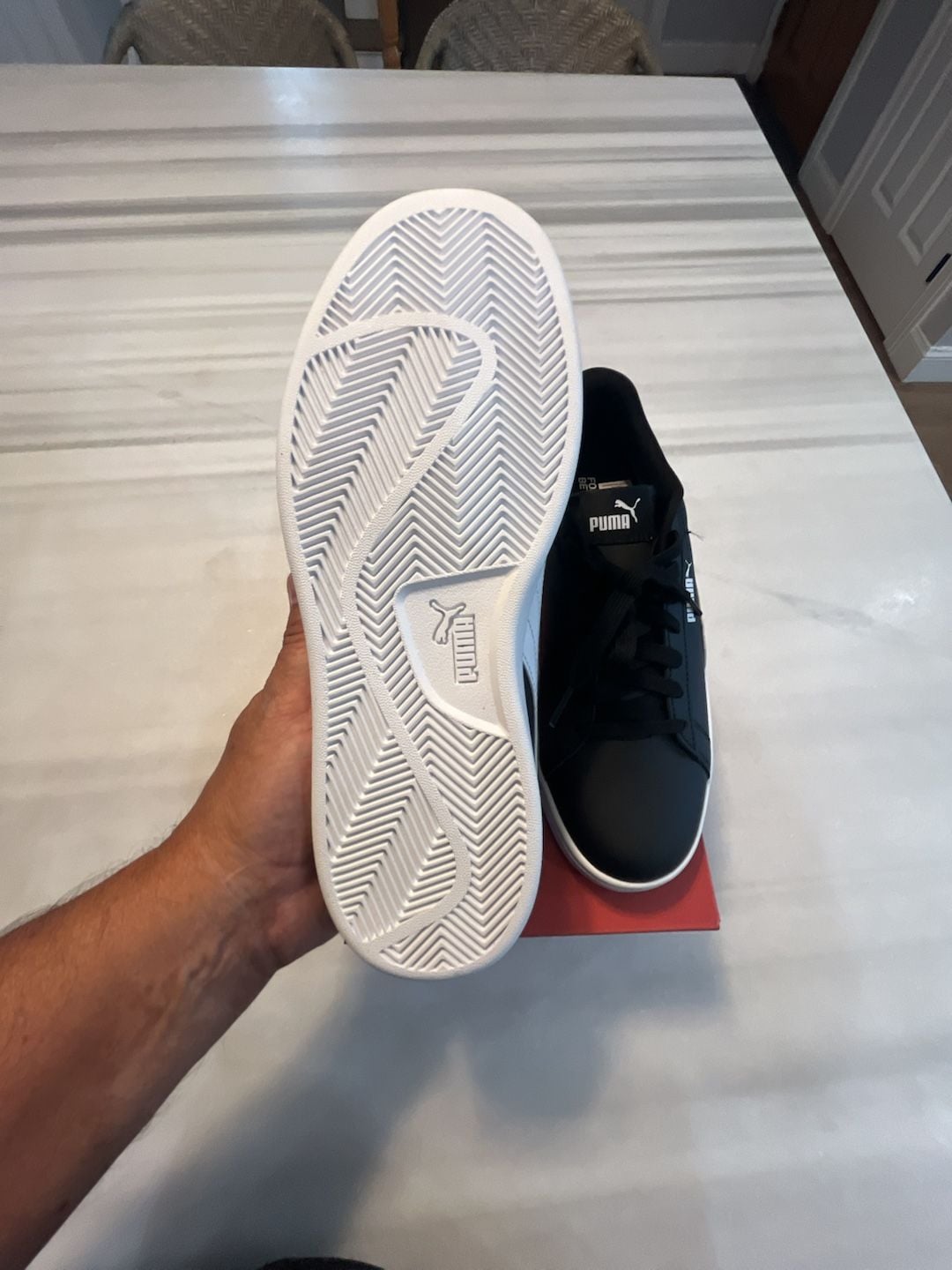 Puma Smash 3.0 L Black White Sneakers Size 7.5 9