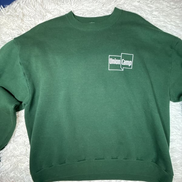 Vintage Union Camp Dark Green Crewneck Sweatshirt Large