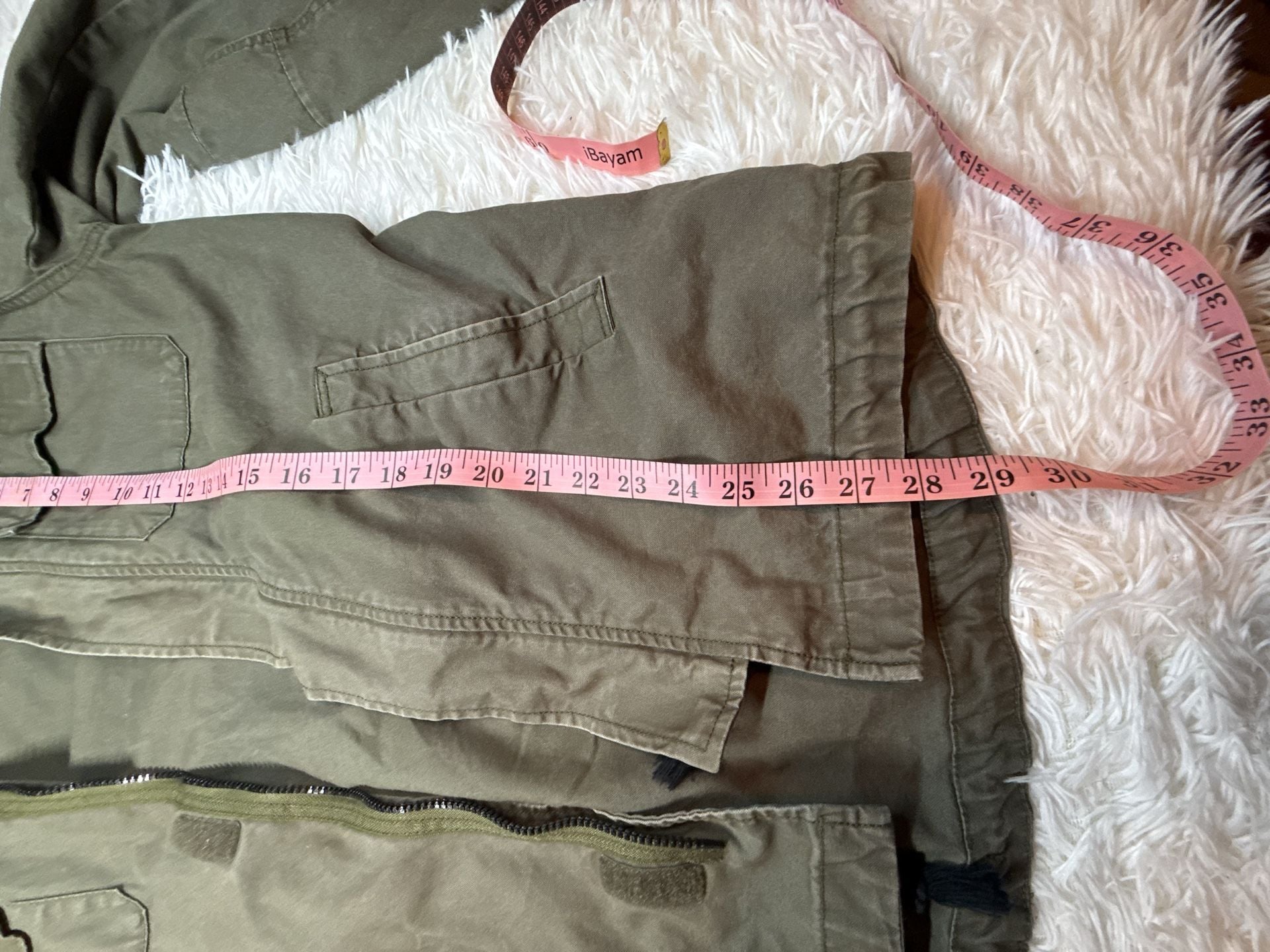 Divided Olive Green Utility Field Jacket with Hood 10