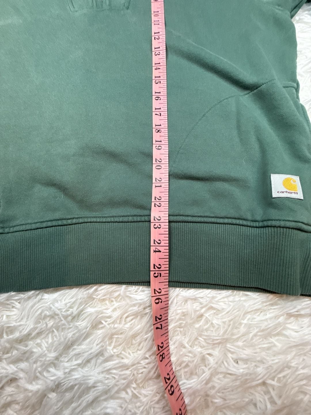Carhartt Women's Tencel Series Relaxed Fit Half-Zip Sweatshirt Green 8