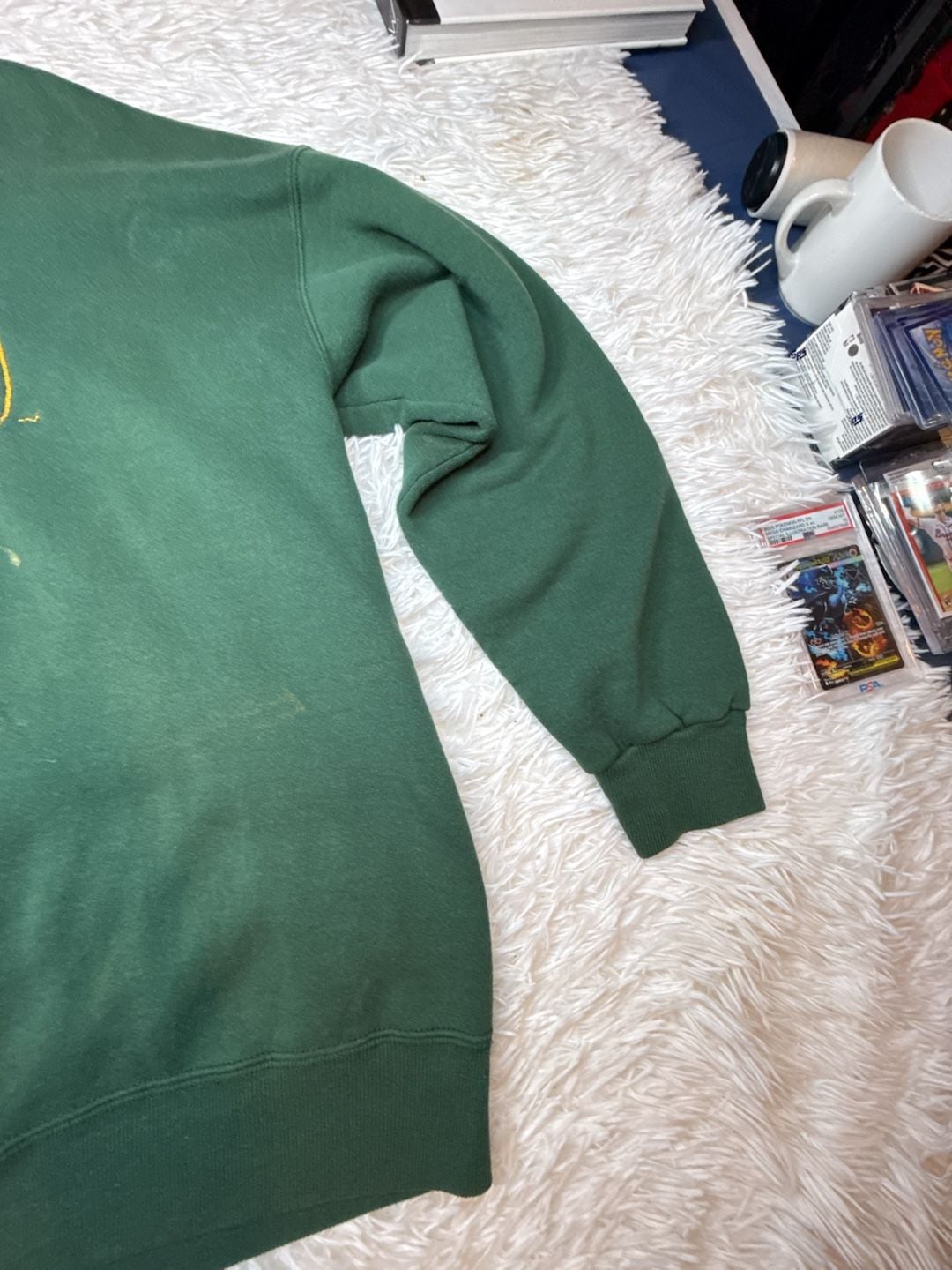 Vintage 1990s Lee Sport Green Bay Packers Spellout Embroidered Crewneck Sweatshirt XL Green 4