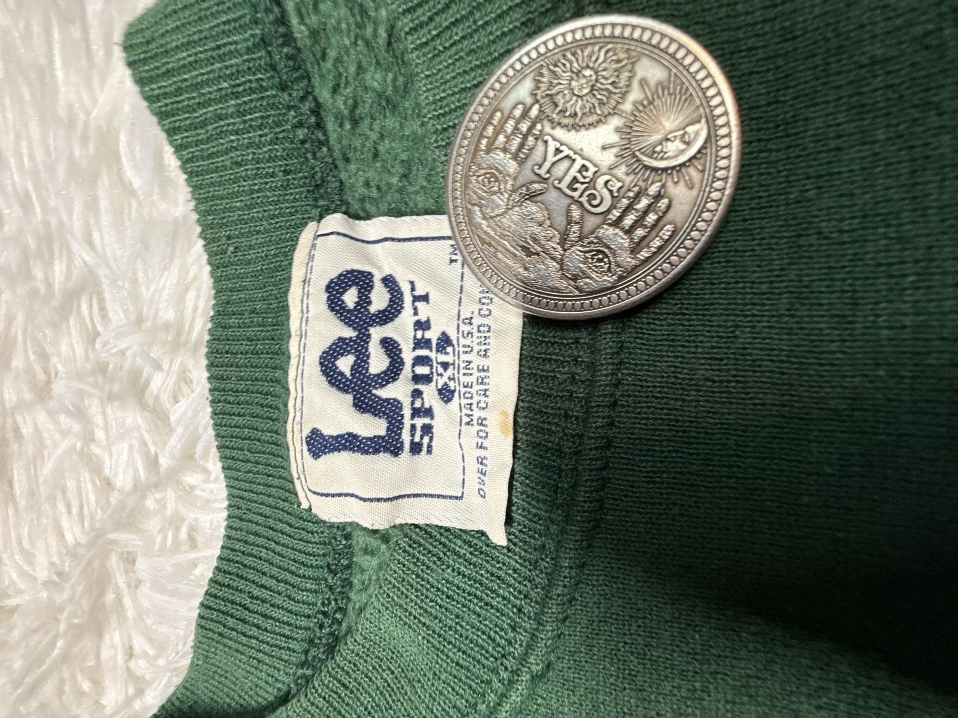 Vintage 1990s Lee Sport Green Bay Packers Spellout Embroidered Crewneck Sweatshirt XL Green 7