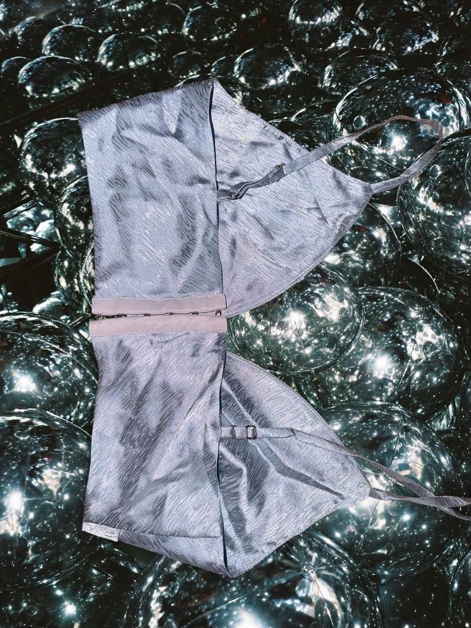 Silver Shine Bralette Top 1
