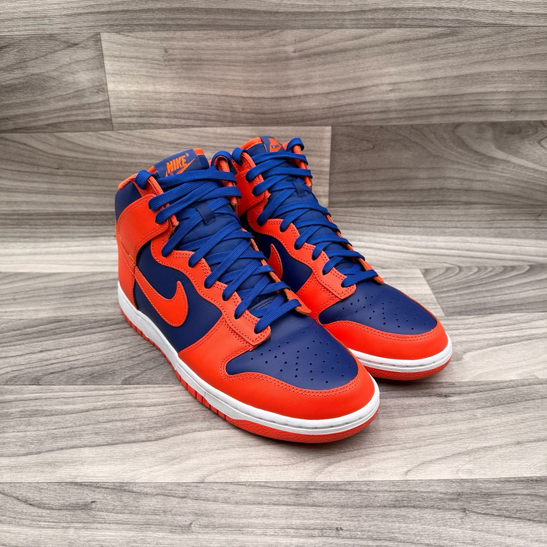 Nike Dunk High Retro 'Knicks' Men's Shoes Orange-Deep Royal DD1399-800 8