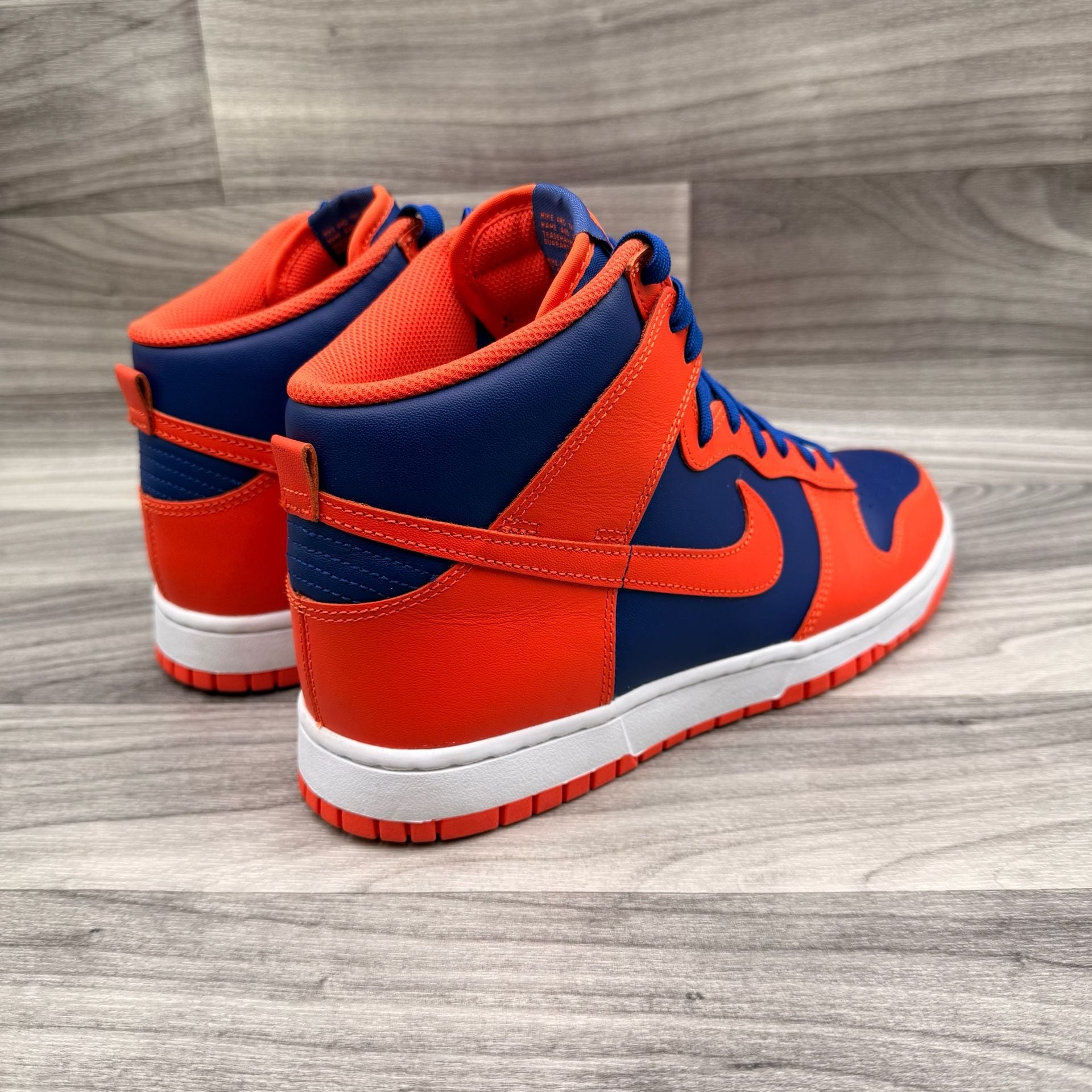 Nike Dunk High Retro 'Knicks' Men's Shoes Orange-Deep Royal DD1399-800 9