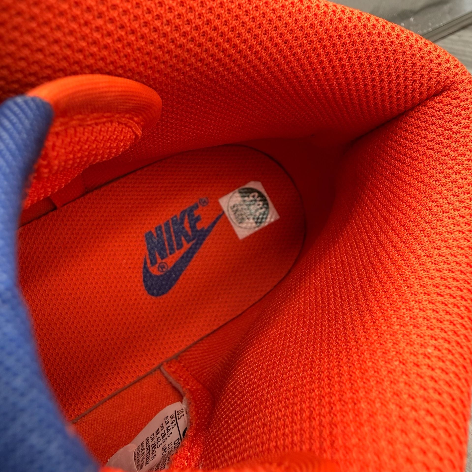 Nike Dunk High Retro 'Knicks' Men's Shoes Orange-Deep Royal DD1399-800 14