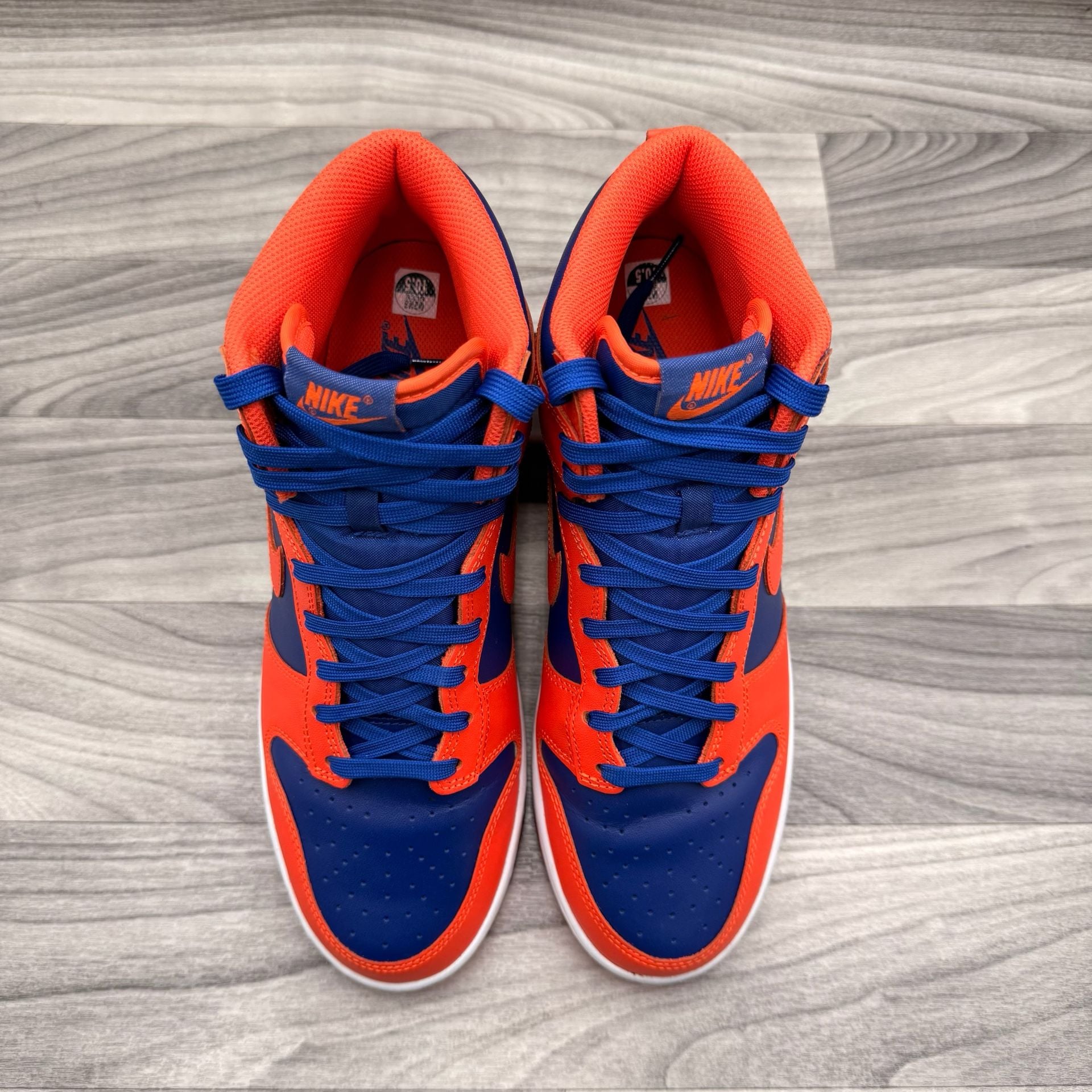 Nike Dunk High Retro 'Knicks' Men's Shoes Orange-Deep Royal DD1399-800 15
