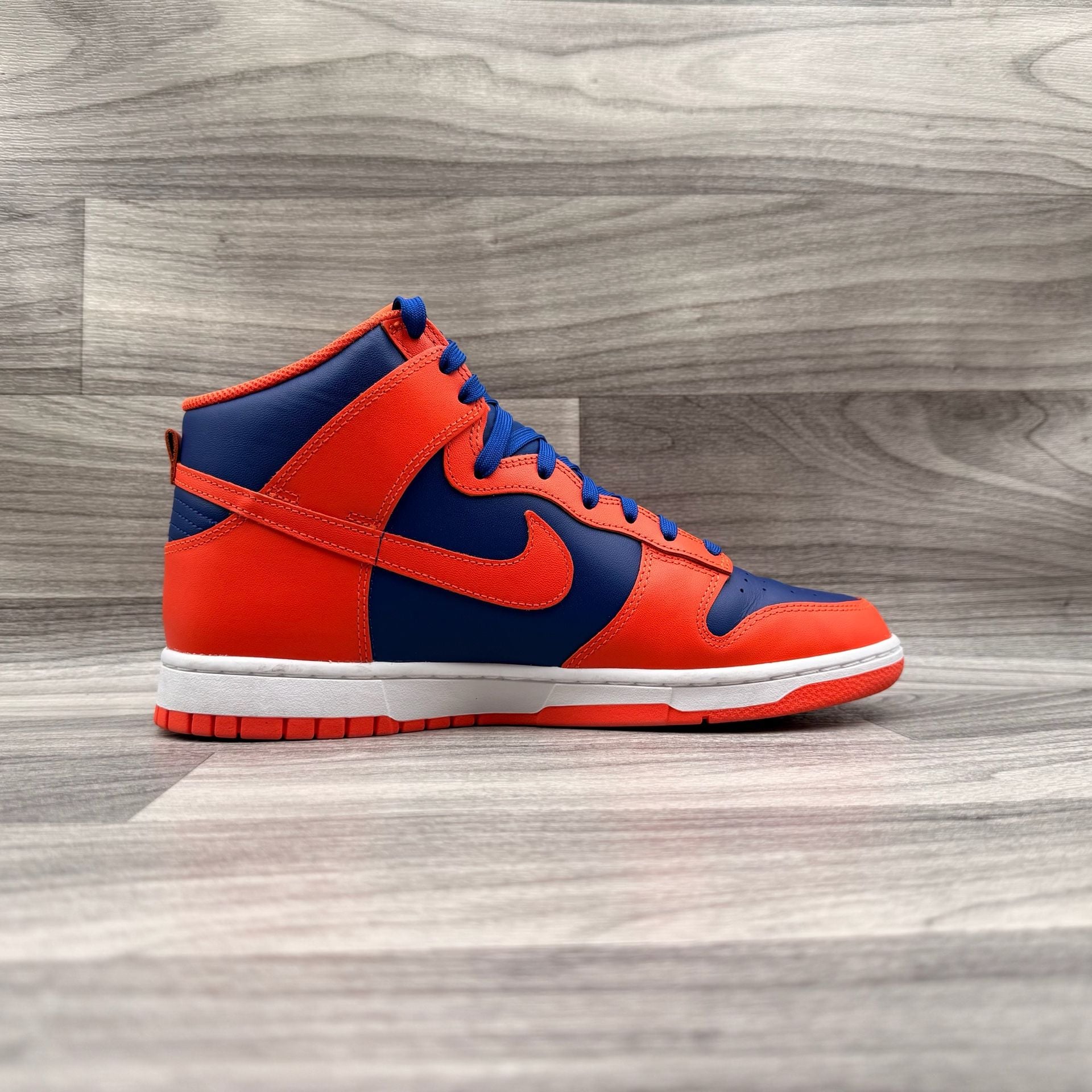 Nike Dunk High Retro 'Knicks' Men's Shoes Orange-Deep Royal DD1399-800 16