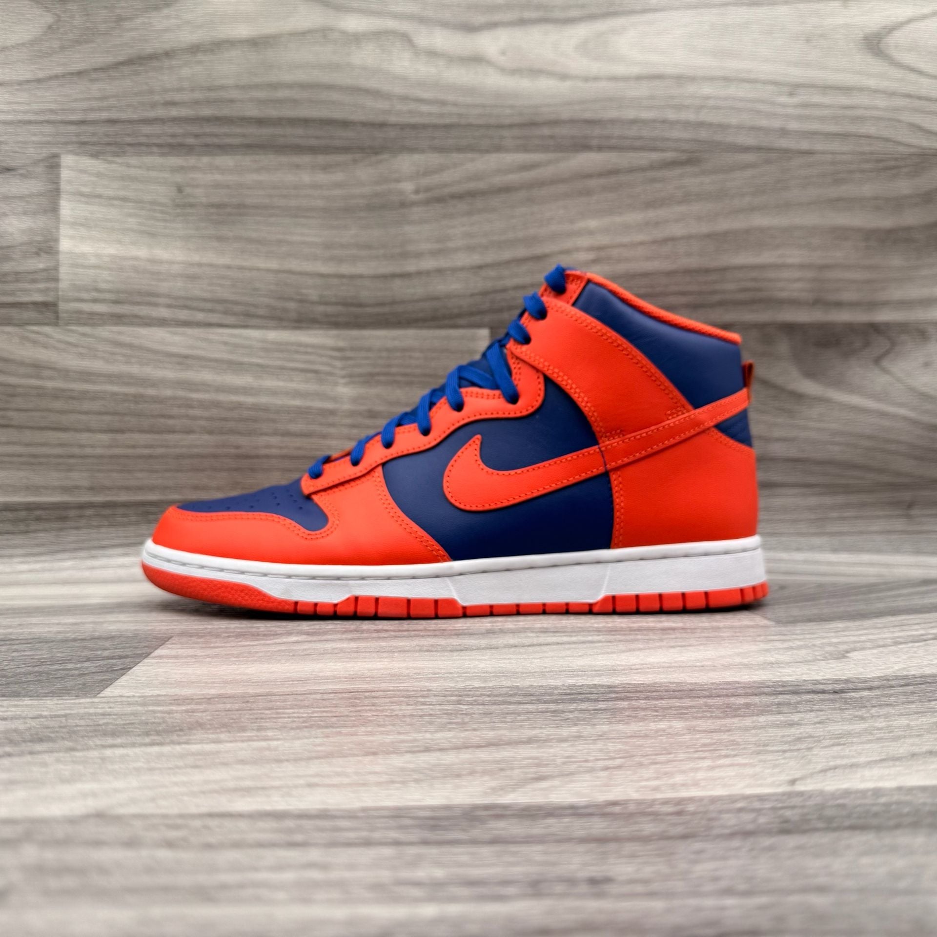 Nike Dunk High Retro 'Knicks' Men's Shoes Orange-Deep Royal DD1399-800 17