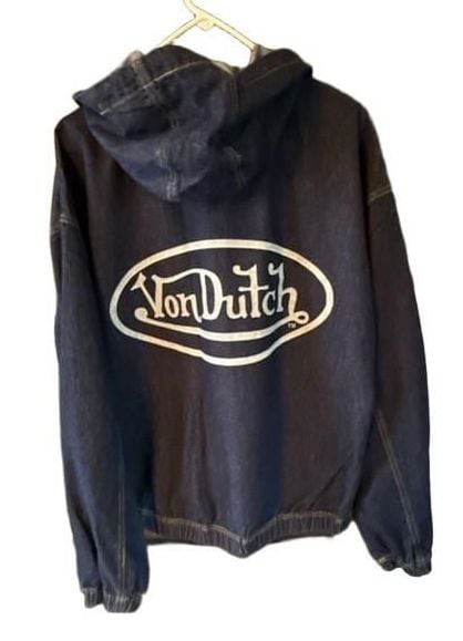 Von Dutch Black Denim Zip-Up Hoodie Jacket 4