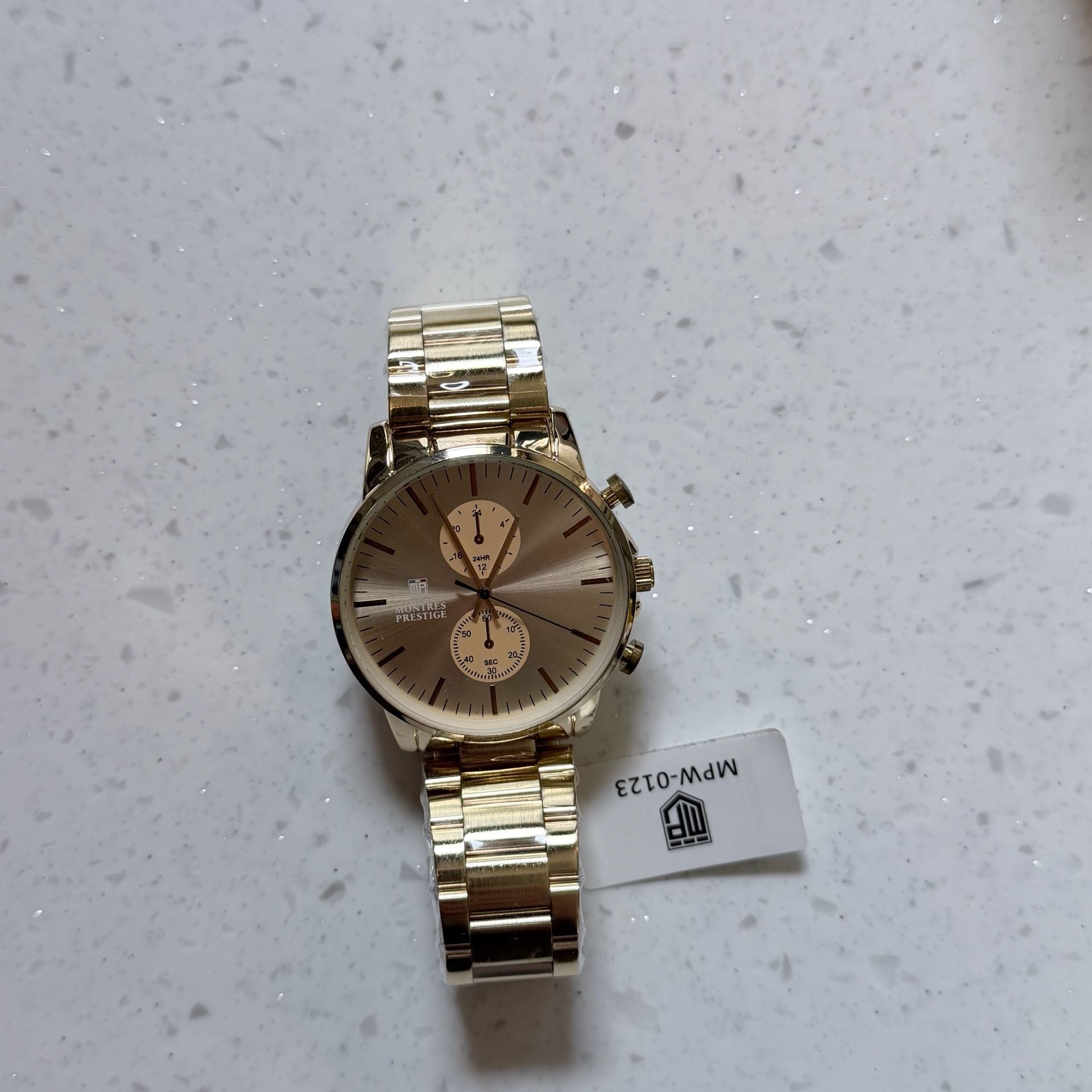 Montres Prestige Men's Watch 42mm Gold MPW-0123 3
