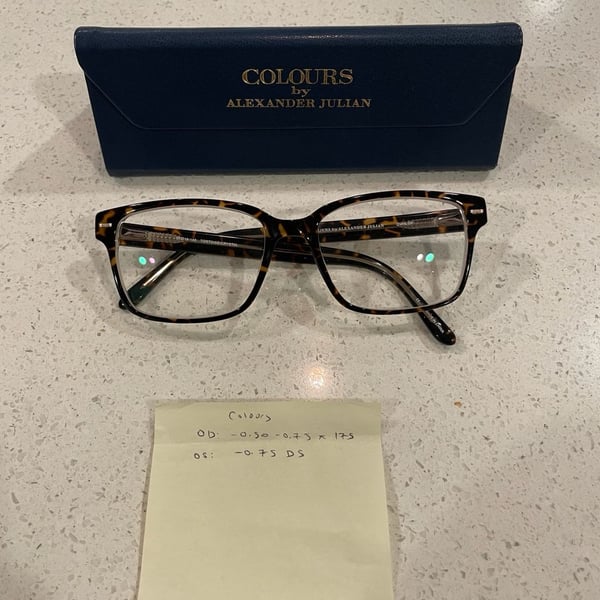 Colours by Alexander Julian Dunlop Eyeglasses with Case PERSCRIPTION