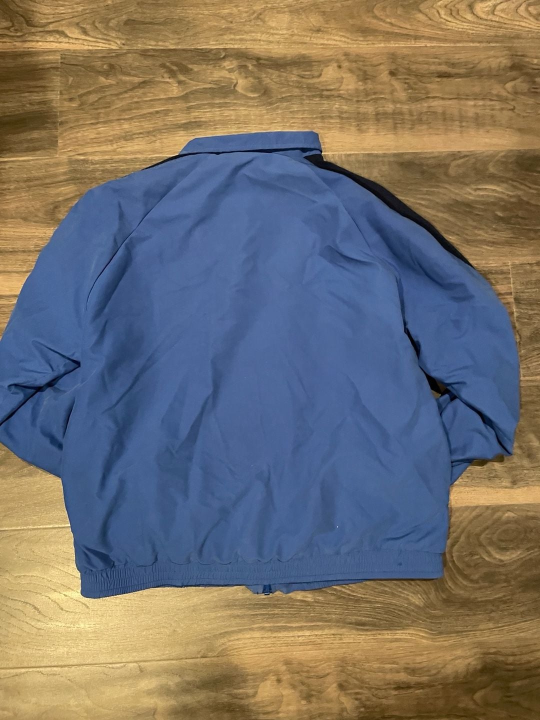 CRU Designs Vintage Blue and Black Full Zip Windbreaker Jacket Made in USA 8