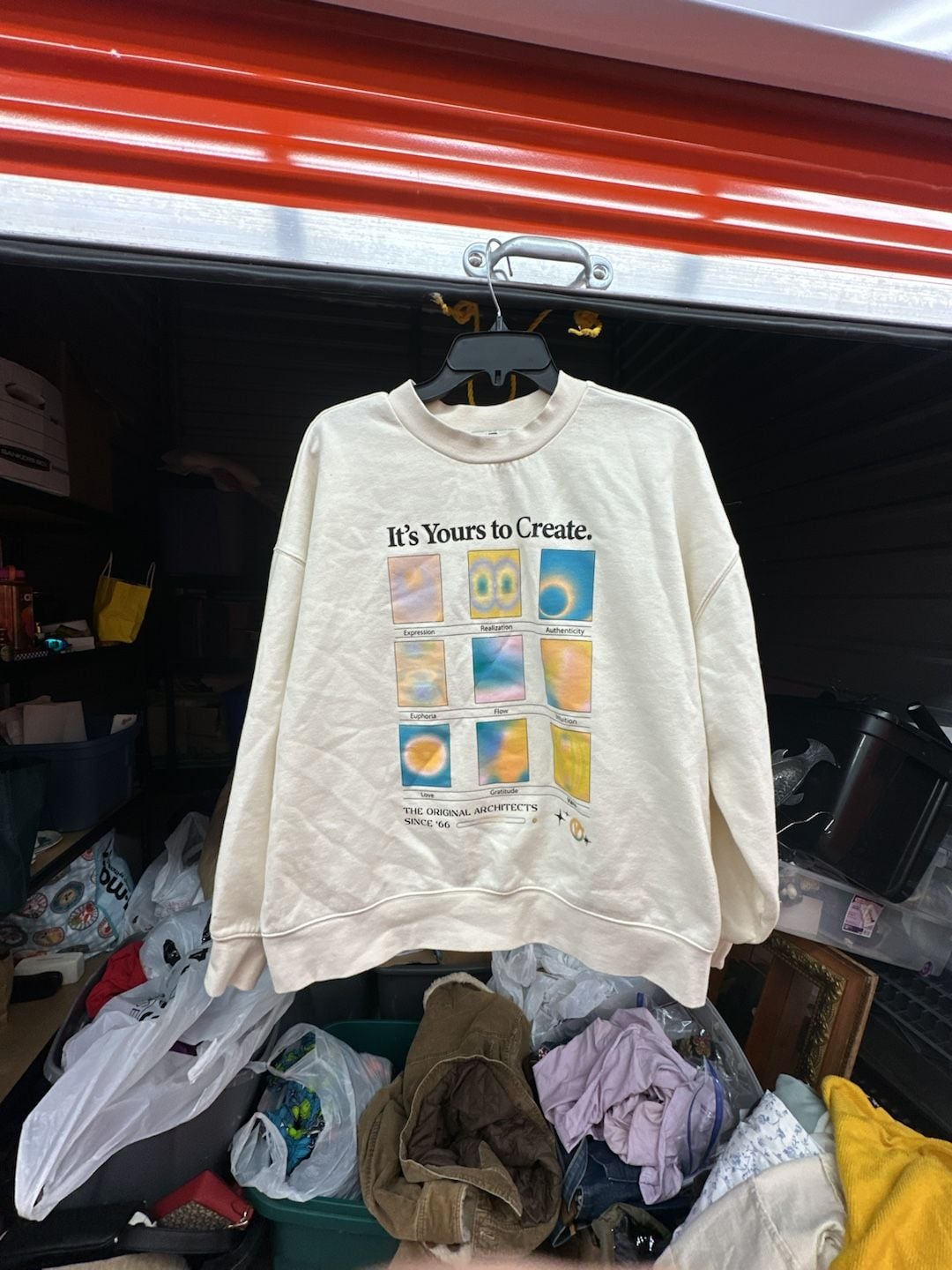 Vans It's Yours To Create Aura Graphic Crewneck Sweatshirt Cream 2