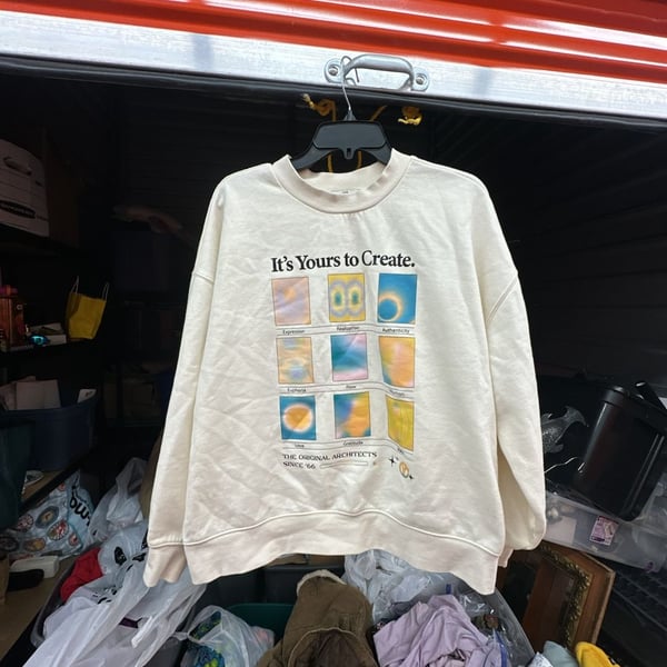 Vans It's Yours To Create Aura Graphic Crewneck Sweatshirt Cream