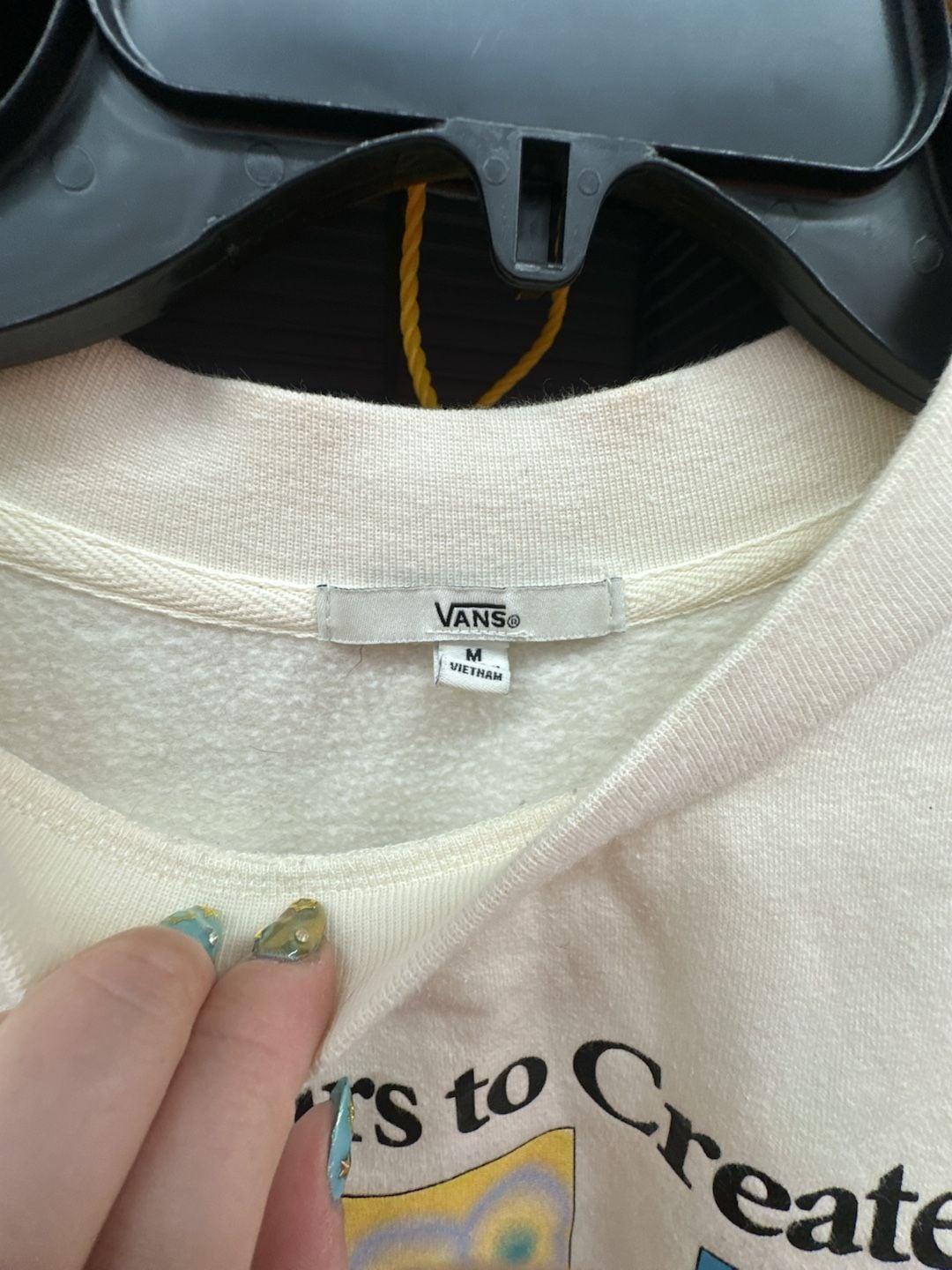 Vans It's Yours To Create Aura Graphic Crewneck Sweatshirt Cream 3