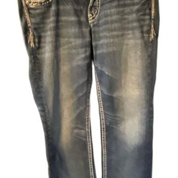 Silver Suki Low Straight Capri Jeans Women's 28 (Fits 28x25)