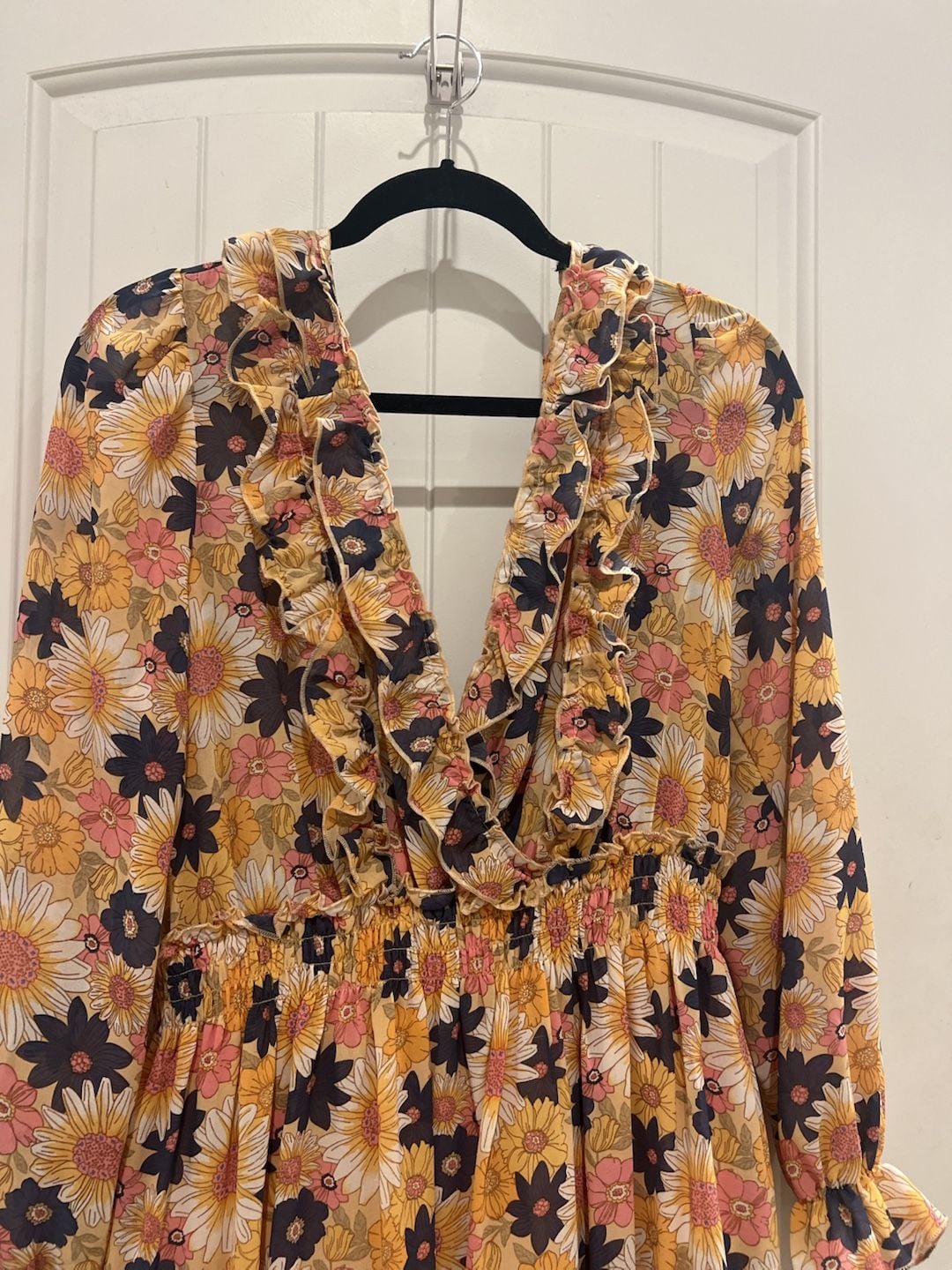 Forever 21 Long Sleeve Ruffle Dress Size 0X 3