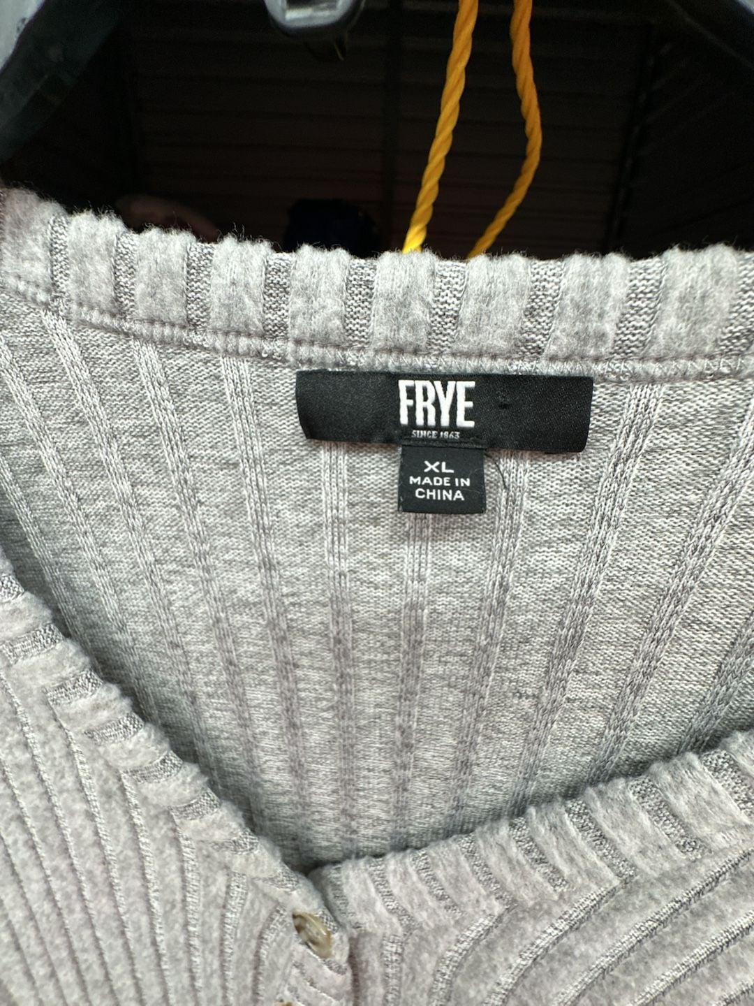 FRYE Gray Rib-Knit Button-Front Maxi Cardigan Dress 3