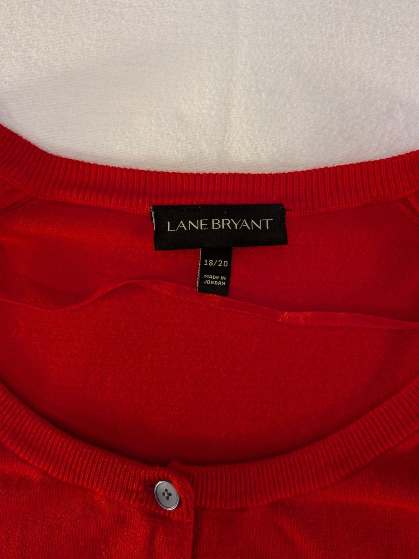 Lane Bryant Red Button Front Cardigan Sweater Plus Size 18/20 3
