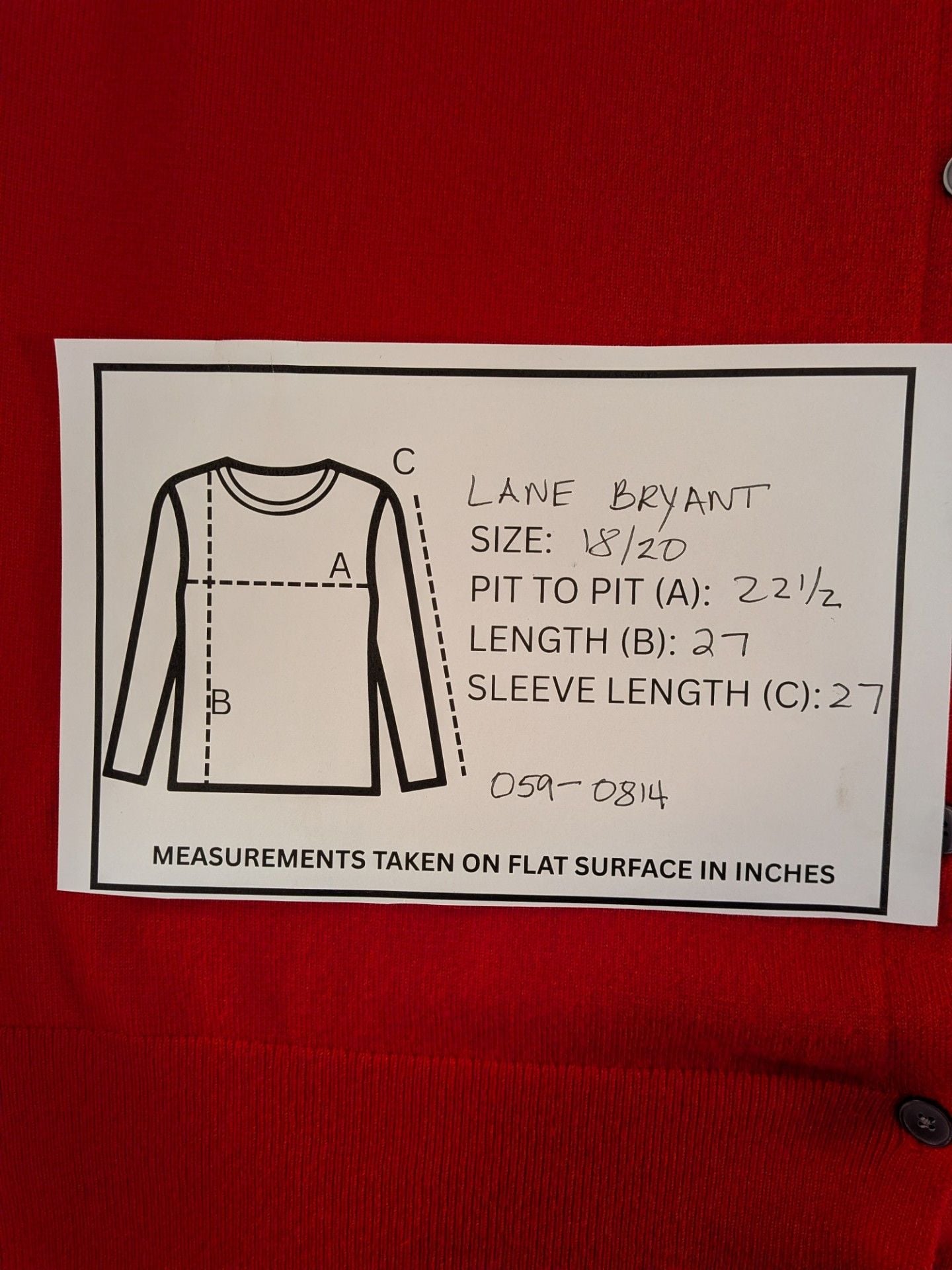 Lane Bryant Red Button Front Cardigan Sweater Plus Size 18/20 7