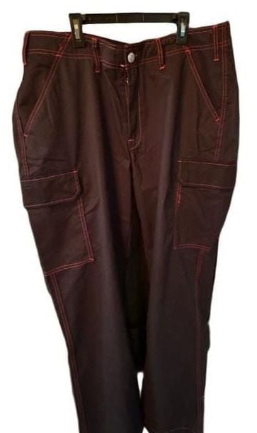 true religion black with red stitching cargo pants men 2