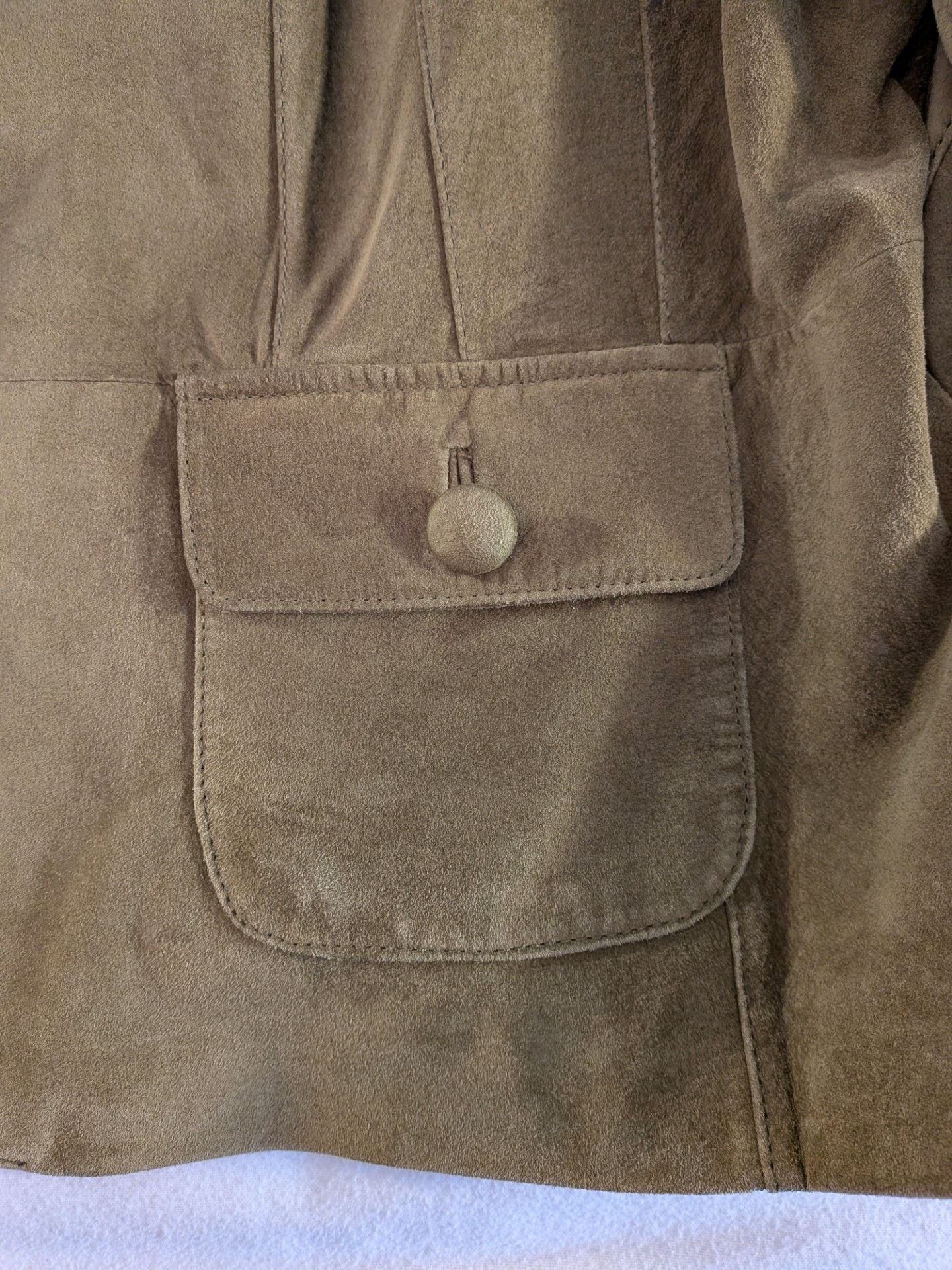 Bernardo Suede Olive Green Button Front Jacket 3X NWT 6