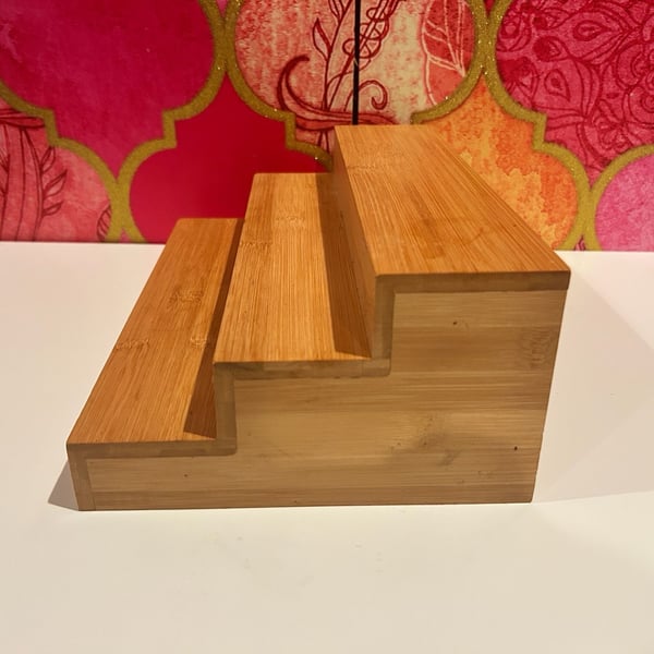 Style Selections 3-Tier Freestanding Natural Bamboo Wood Spice Rack Organizer